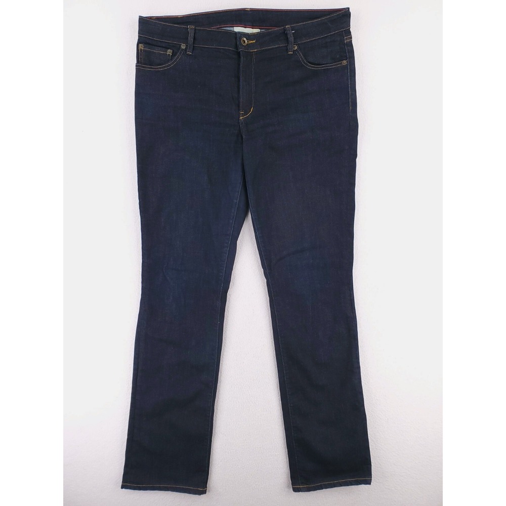 Raleigh Denim Jeans Womens 31 Regular Straight‎ Pants Stretch Dark Wash Mid Rise